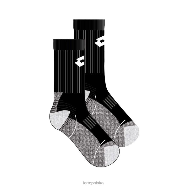 Lotto Polska - Lotto Człowiek wszystko czarne skarpetka tenisowa ii akcesoria R4DBZ681