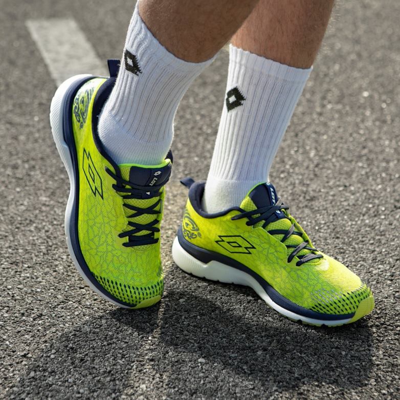 Lotto Polska Buty - Lotto Człowiek akacja zielona/granatowa hiperpuls Volaty 100 buty R4DBZ214