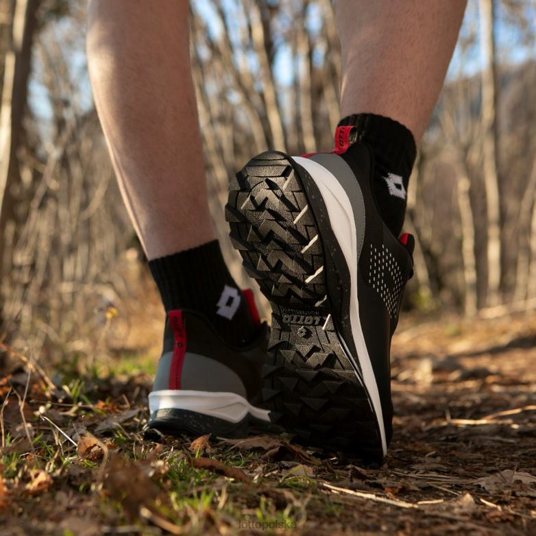 Lotto Polska Buty - Lotto Człowiek cały czarny/grawitacyjny tytan Moonrun 300 buty R4DBZ218