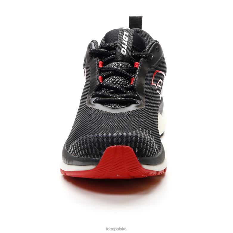 Lotto Polska Buty - Lotto Człowiek wszystko czarne/ognistoczerwone hiperpuls Volaty 100 buty R4DBZ213