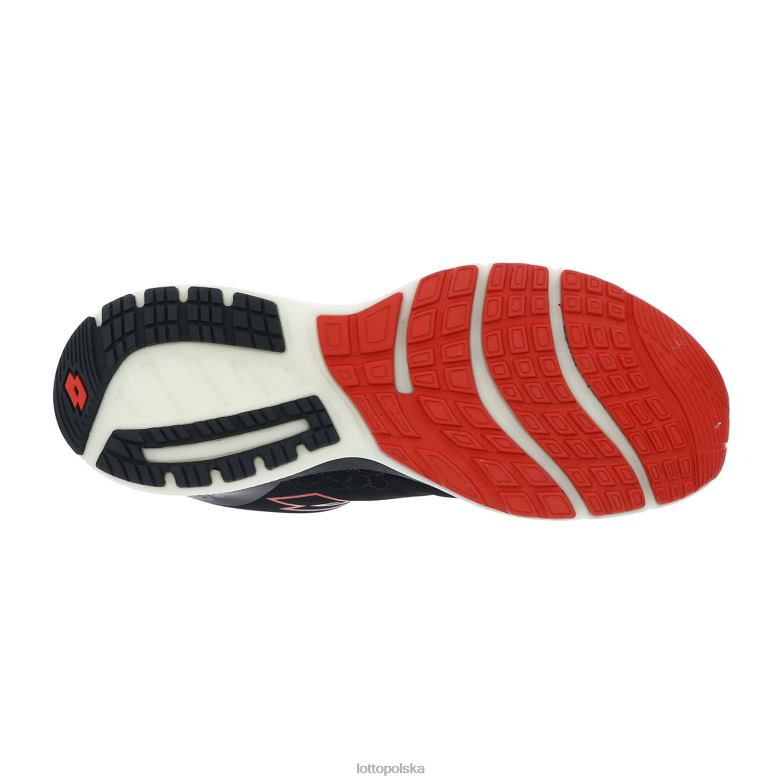Lotto Polska Buty - Lotto Człowiek wszystko czarne/ognistoczerwone hiperpuls Volaty 100 buty R4DBZ213