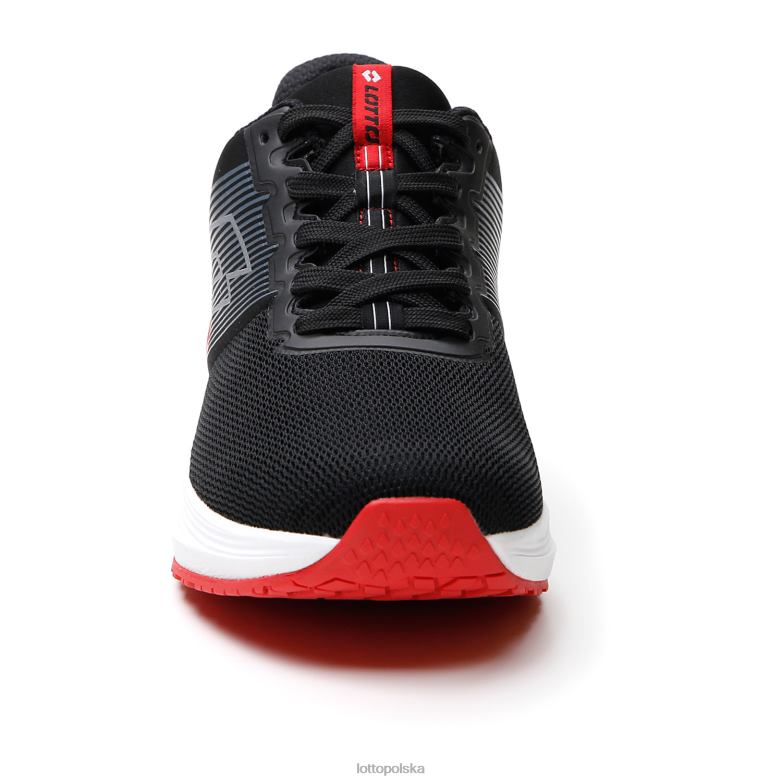 Lotto Polska Buty - Lotto Człowiek wszystko czarne/ognistoczerwone speedo 700 buty R4DBZ229