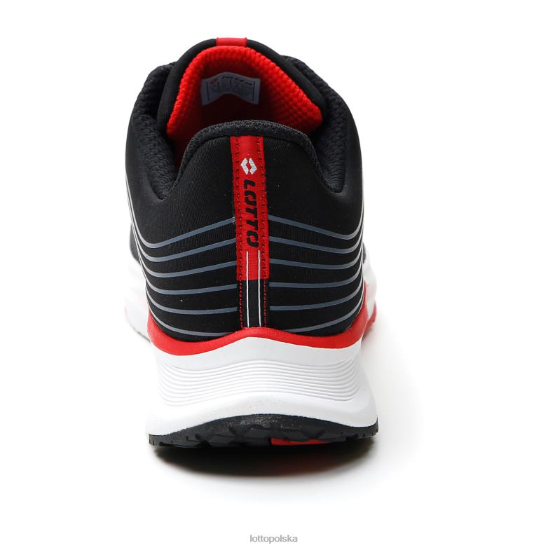Lotto Polska Buty - Lotto Człowiek wszystko czarne/ognistoczerwone speedo 700 buty R4DBZ229