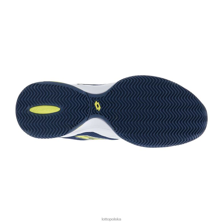 Lotto Polska Buty - Lotto Człowiek cały biały/kwaśny żółty/ciemny dżins superrapida 400 iv buty R4DBZ212