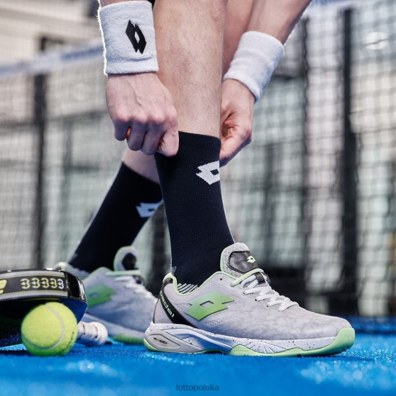 Lotto Polska Buty - Lotto Człowiek wszystkie białe/zielone jabłka neo superrapida 200 iii buty R4DBZ204