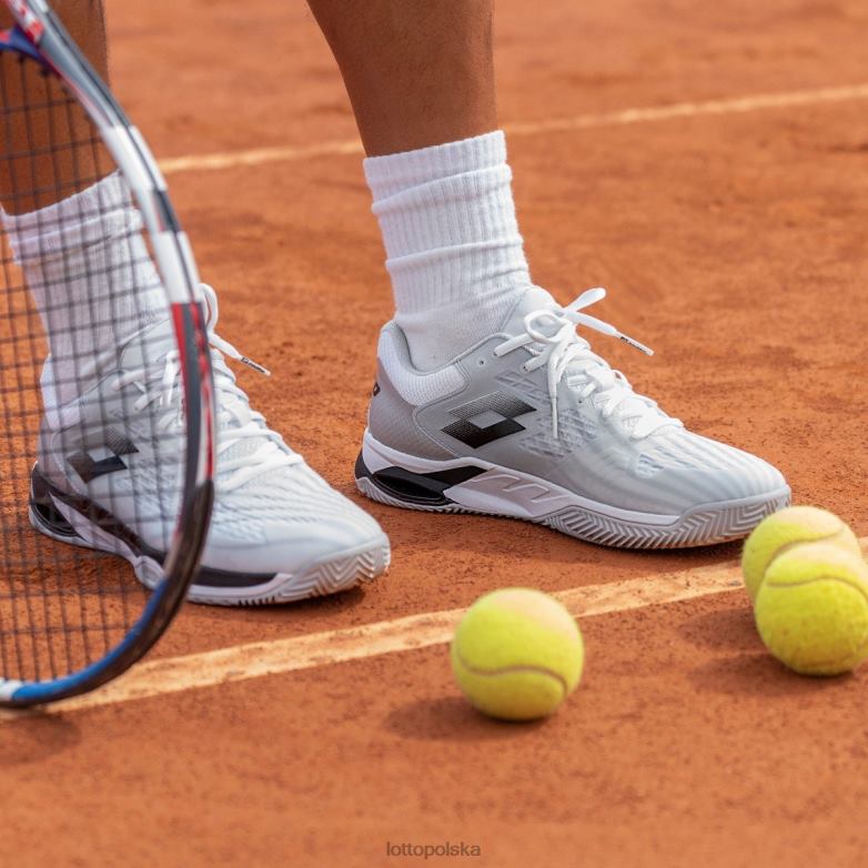 Lotto Męskie - Lotto Człowiek cały biały/cały czarny/srebrny metal 2 miraż 100 cly buty R4DBZ108