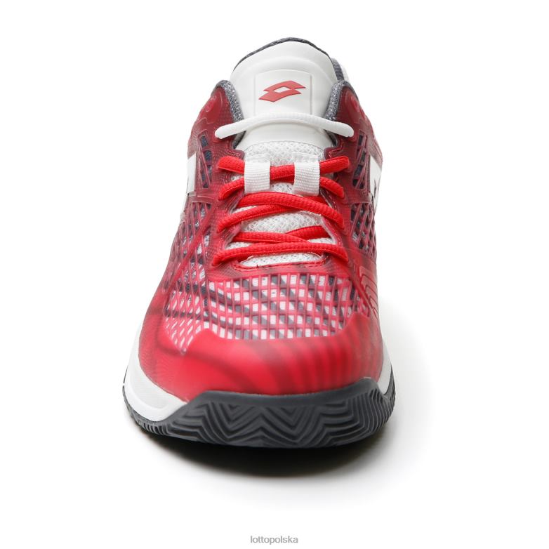 Lotto Męskie - Lotto Człowiek czerwony mak/cały biały/asfalt miraż 100 cly buty R4DBZ95