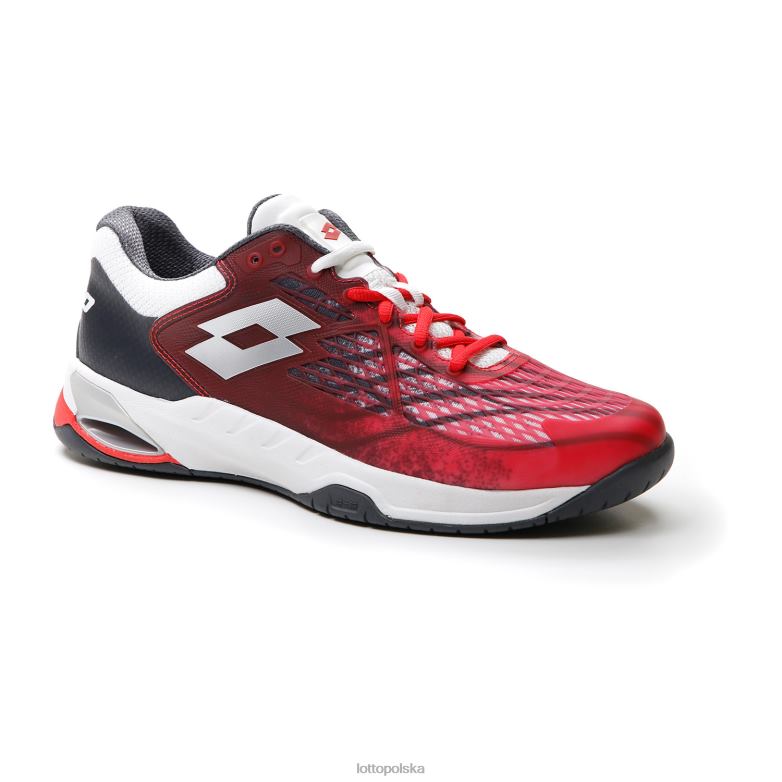 Lotto Męskie - Lotto Człowiek czerwony mak/cały biały/asfalt mirage 100 spd buty R4DBZ98