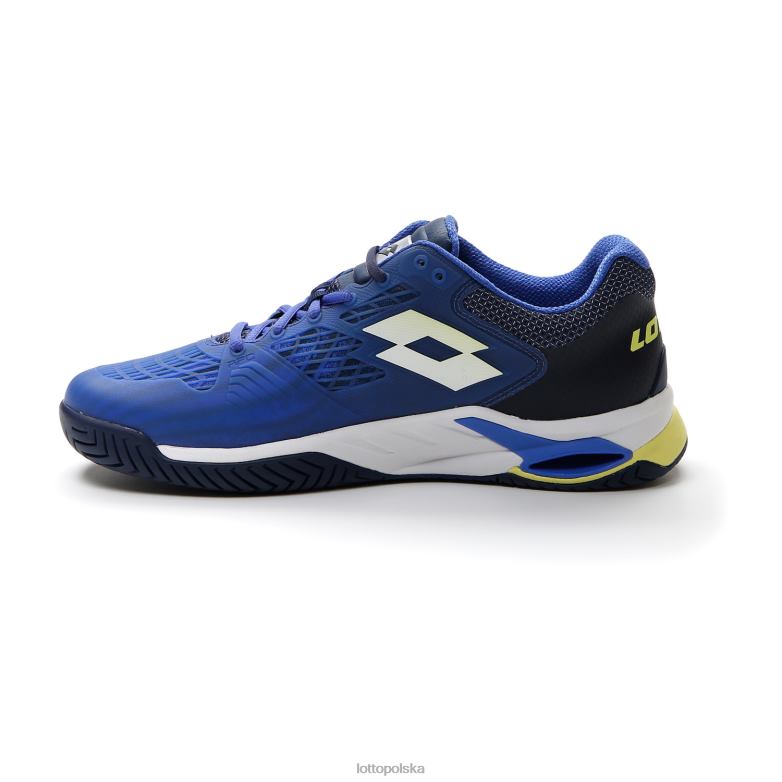 Lotto Męskie - Lotto Człowiek niebieski amparo/żółty neonowy/granatowy mirage 100 spd buty R4DBZ111