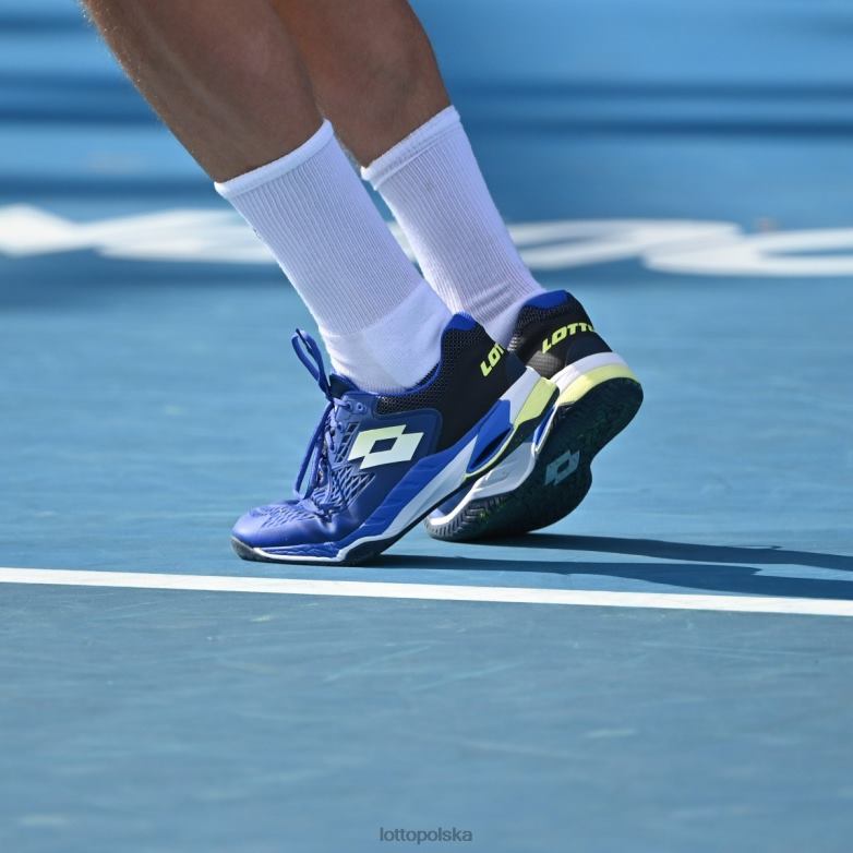 Lotto Męskie - Lotto Człowiek niebieski amparo/żółty neonowy/granatowy mirage 100 spd buty R4DBZ111