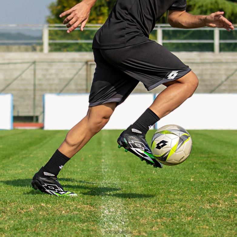 Lotto Męskie - Lotto Człowiek całe czarne/całe białe/wiosennozielone solista 100 vi grawitacja fg buty R4DBZ146