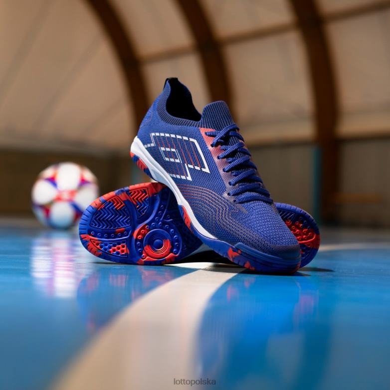 Lotto Męskie - Lotto Człowiek niebieski Amparo/cały biały/czerwony klifowy takto 250 identyfikator buty R4DBZ194