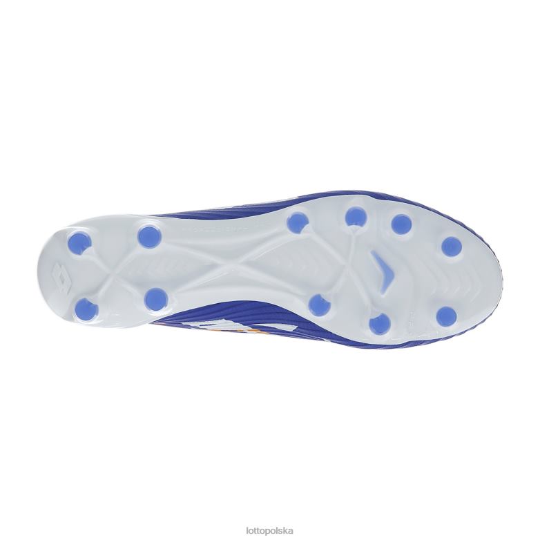 Lotto Męskie - Lotto Człowiek niebieski Amparo/cały biały/pomarańczowy beat solista 200 iv fg buty R4DBZ160