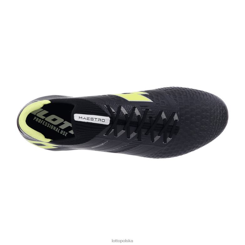 Lotto Męskie - Lotto Człowiek wszystkie czarne/akacja zielone maestro 100 iv fg buty R4DBZ159