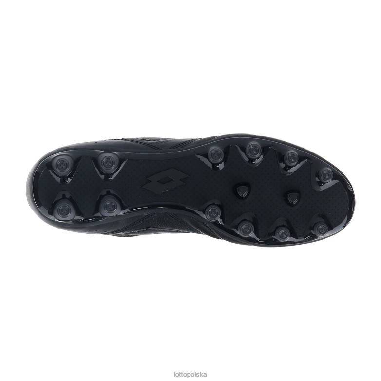 Lotto Męskie - Lotto Człowiek wszystko czarne/asfaltowe stadion 200 iii fg buty R4DBZ167