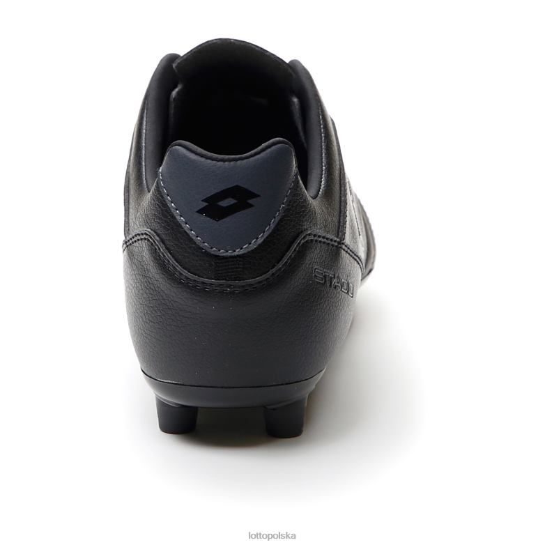 Lotto Męskie - Lotto Człowiek wszystko czarne/asfaltowe stadion 300 iii fg buty R4DBZ172