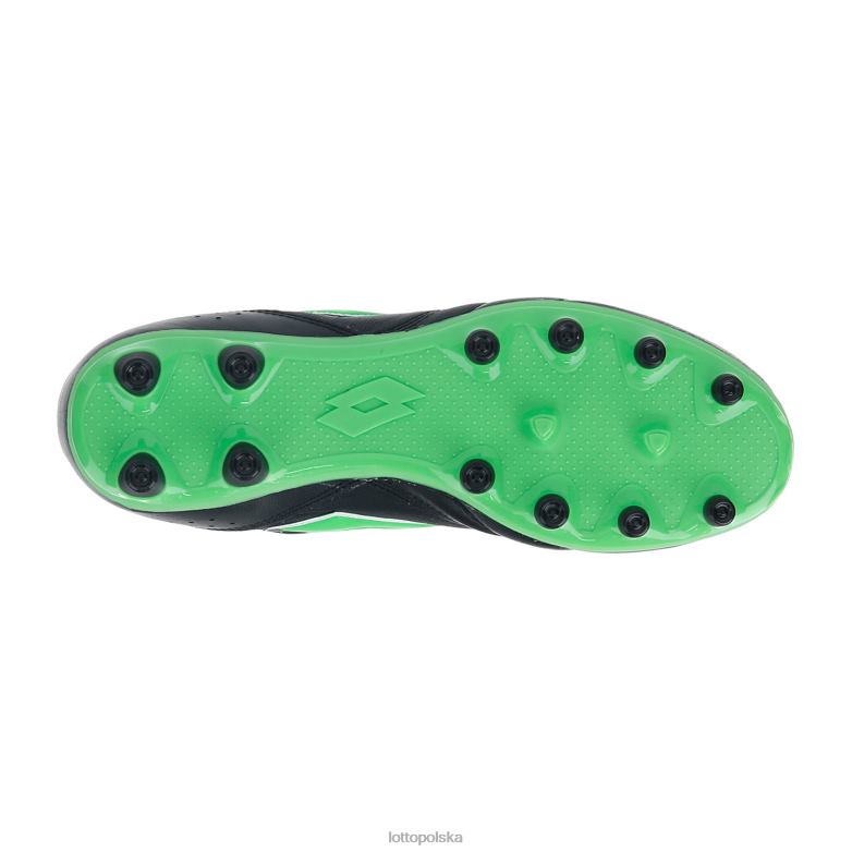 Lotto Męskie - Lotto Człowiek wszystko czarne/wiosenna zieleń stadion 200 iii fg buty R4DBZ166