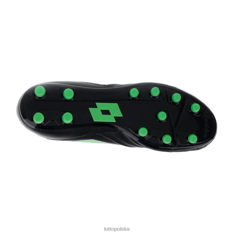 Lotto Męskie - Lotto Człowiek wszystko czarne/wiosenna zieleń stadion 300 iii fg buty R4DBZ173