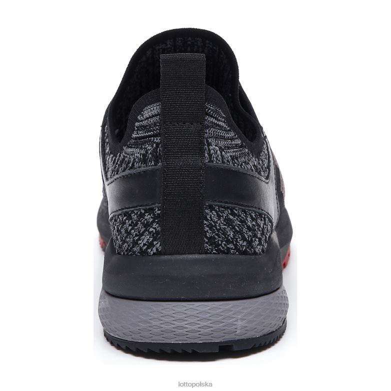 Lotto Polska Buty - Lotto Człowiek cały czarny/jasny asfalt dzianina maratońska buty R4DBZ49