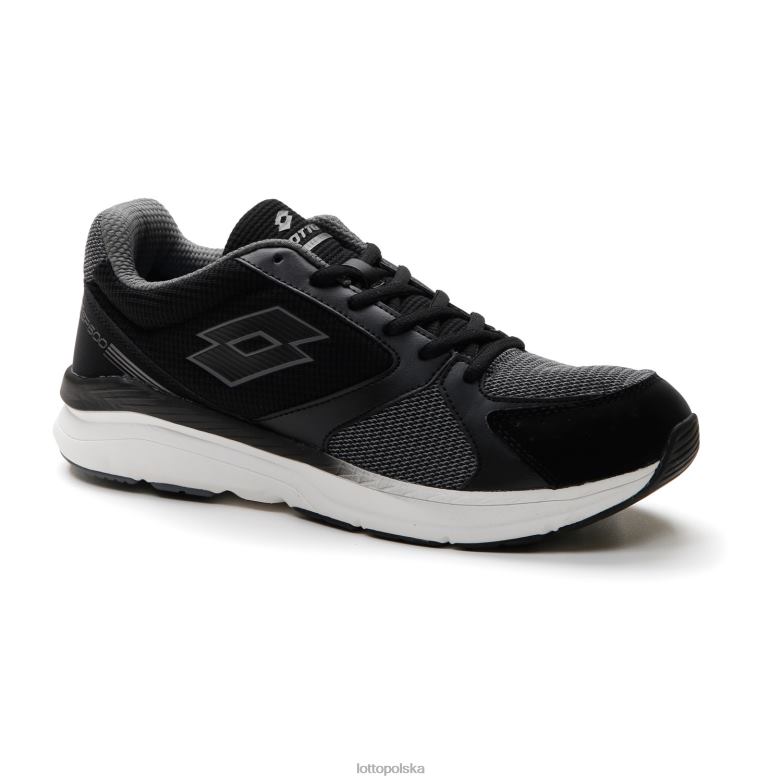 Lotto Męskie - Lotto Człowiek cały czarny/chłodny szary 11c speedride 600 xii buty R4DBZ248