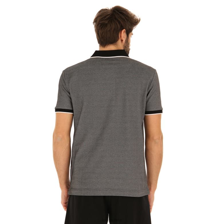 Lotto Męskie - Lotto Człowiek wszystko czarne polo Firenze pq strój R4DBZ563