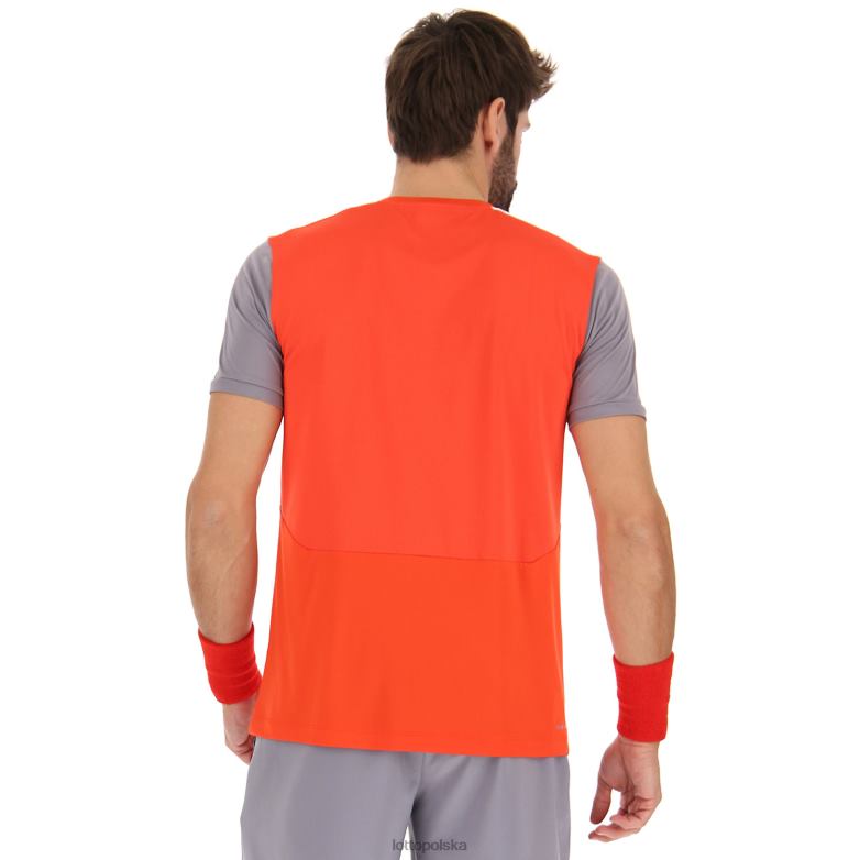 Lotto Męskie - Lotto Człowiek czerwony mak/rtęć najlepsza koszulka IV strój R4DBZ520