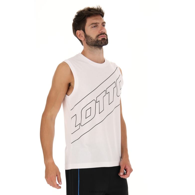 Lotto Męskie - Lotto Człowiek jasna biel logo vii tee sl strój R4DBZ409