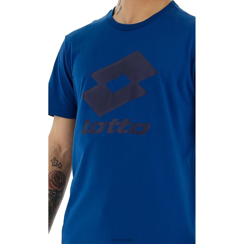 Lotto Męskie - Lotto Człowiek niebieski 302c smart ii tee js strój R4DBZ395