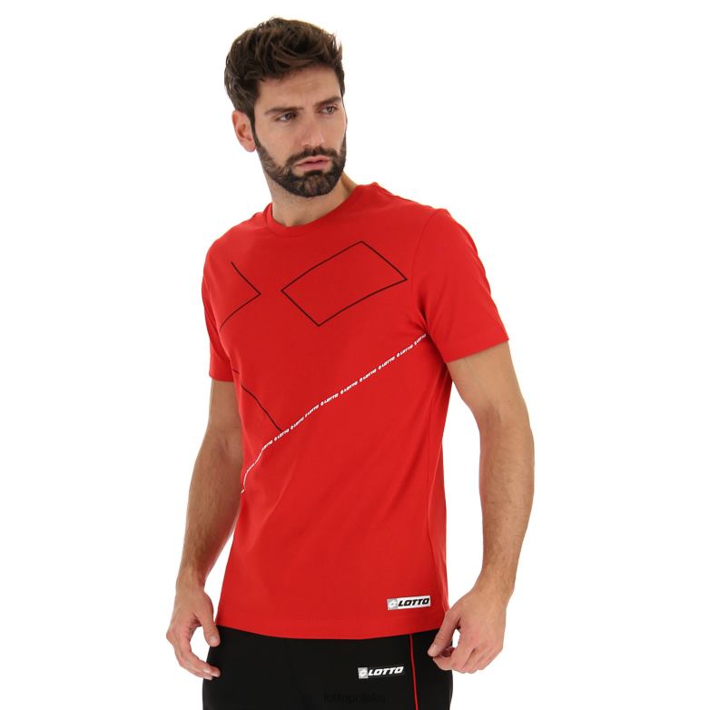 Lotto Męskie - Lotto Człowiek płomień czerwony logo VIII koszulka 2 strój R4DBZ415