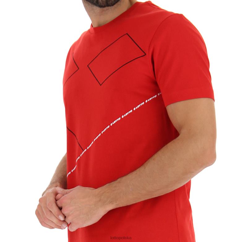 Lotto Męskie - Lotto Człowiek płomień czerwony logo VIII koszulka 2 strój R4DBZ415