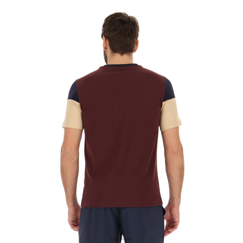 Lotto Męskie - Lotto Człowiek winnica dk czerwona koszulka lekkoatletyczna lg iii bck js strój R4DBZ383