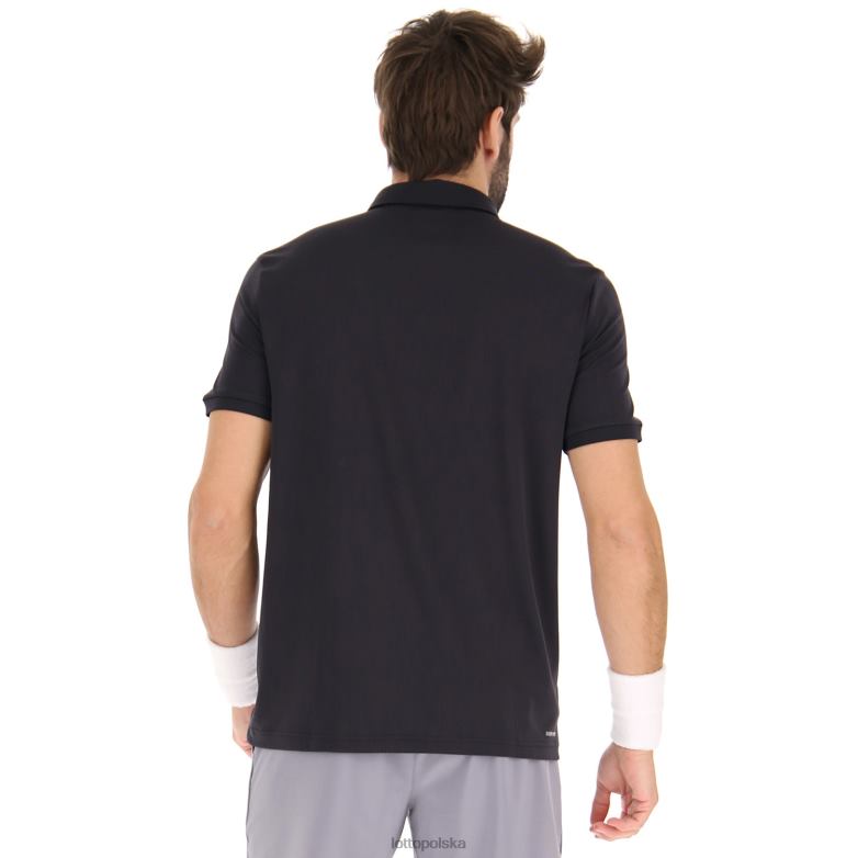 Lotto Męskie - Lotto Człowiek wszystko czarne Squadra ii polo pl strój R4DBZ507