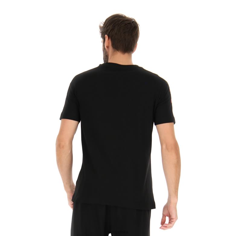 Lotto Męskie - Lotto Człowiek wszystko czarne logo VIII koszulka 1 strój R4DBZ413