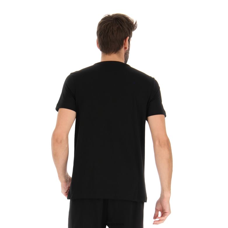 Lotto Męskie - Lotto Człowiek wszystko czarne logo VIII koszulka 2 strój R4DBZ416