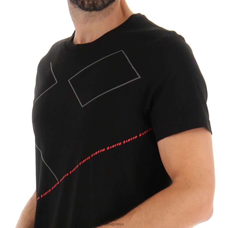 Lotto Męskie - Lotto Człowiek wszystko czarne logo VIII koszulka 2 strój R4DBZ416