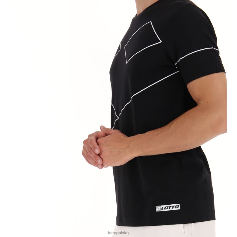 Lotto Męskie - Lotto Człowiek wszystko czarne logo vii koszulka 2 strój R4DBZ411