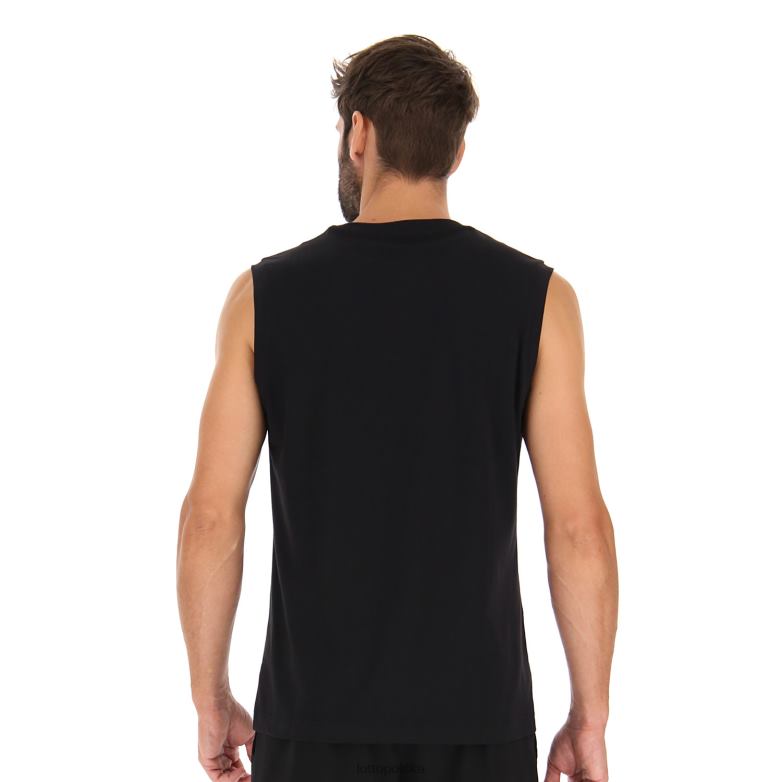 Lotto Męskie - Lotto Człowiek wszystko czarne logo vii tee sl strój R4DBZ410