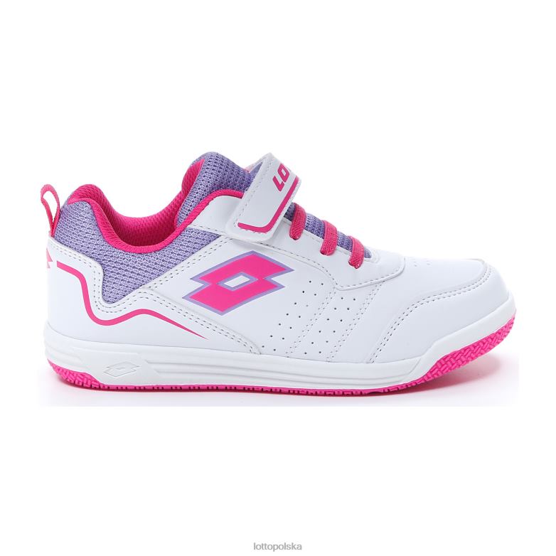 Lotto Polska Buty - Lotto dzieci cała biała/dynamiczna fuksja/fioletowy paisley set ace amf xiv cl sl buty R4DBZ1075