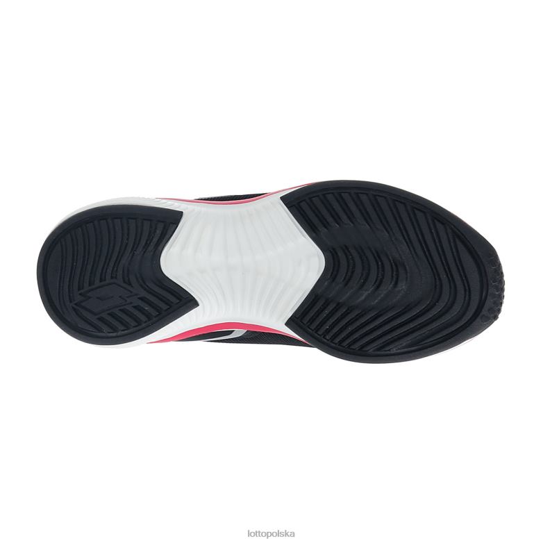 Lotto Polska Buty - Lotto dzieci cały czarny/grawitacyjny tytan/różowy glamour speedevo 600 amf ii cl s buty R4DBZ1095