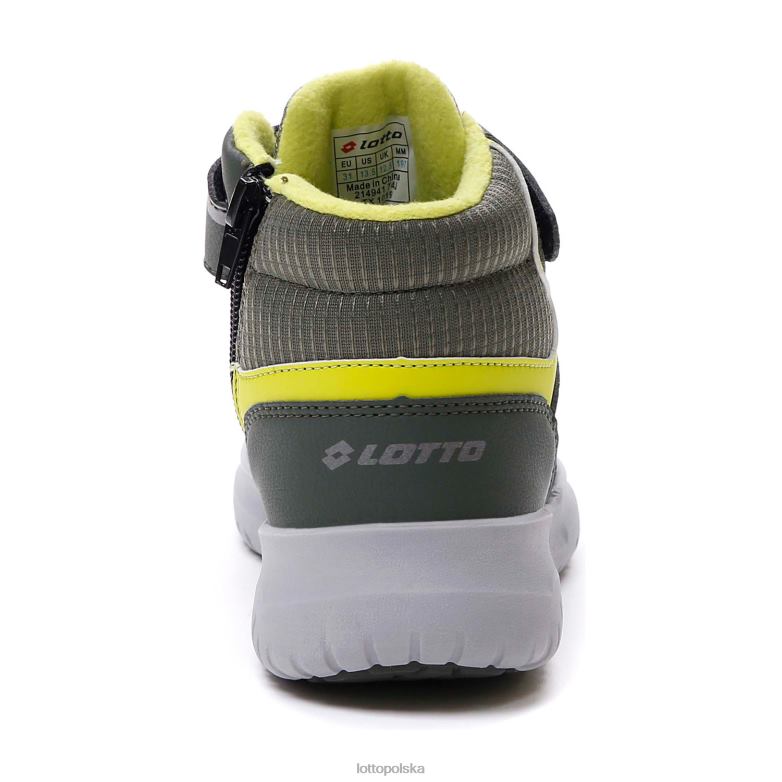 Lotto Polska Buty - Lotto dzieci tymianek dk zielony/gravity titan/cały czarny fuga amf mid cl sl buty R4DBZ1054