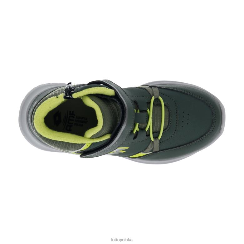 Lotto Polska Buty - Lotto dzieci tymianek dk zielony/gravity titan/cały czarny fuga amf mid cl sl buty R4DBZ1054