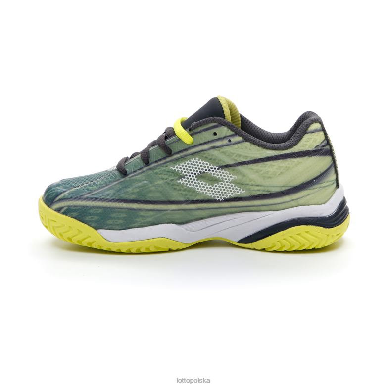 Lotto Polska Buty - Lotto dzieci asfalt/cały biały/żółty neon mirage 300 alr jr buty R4DBZ1132