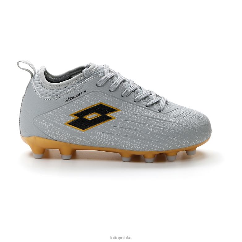 Lotto Polska Buty - Lotto dzieci mglisty szary/cała czerń/jasny platynowy solista 700 iv fg jr buty R4DBZ1099