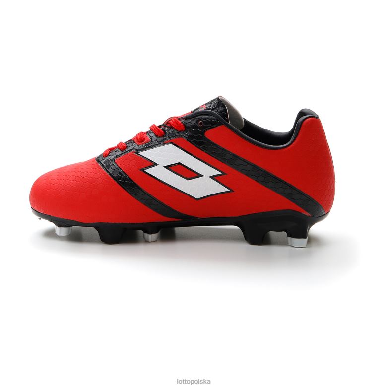 Lotto Polska Buty - Lotto dzieci płomień czerwony/cały czarny maestro 700 iv fg jr buty R4DBZ1102