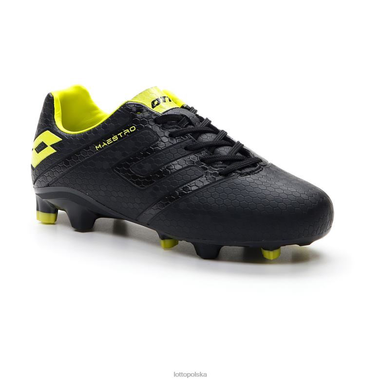 Lotto Polska Buty - Lotto dzieci wszystkie czarne/akacja zielone maestro 700 iv fg jr buty R4DBZ1103