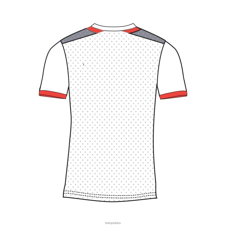 Lotto Polska - Lotto dzieci czerwony mak/jasnobiały górna koszulka 2 strój R4DBZ1156