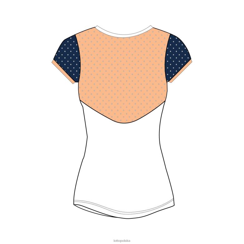 Lotto Polska - Lotto dzieci jasny biało-pomarańczowy rytm górna koszulka g iv 1 strój R4DBZ1162