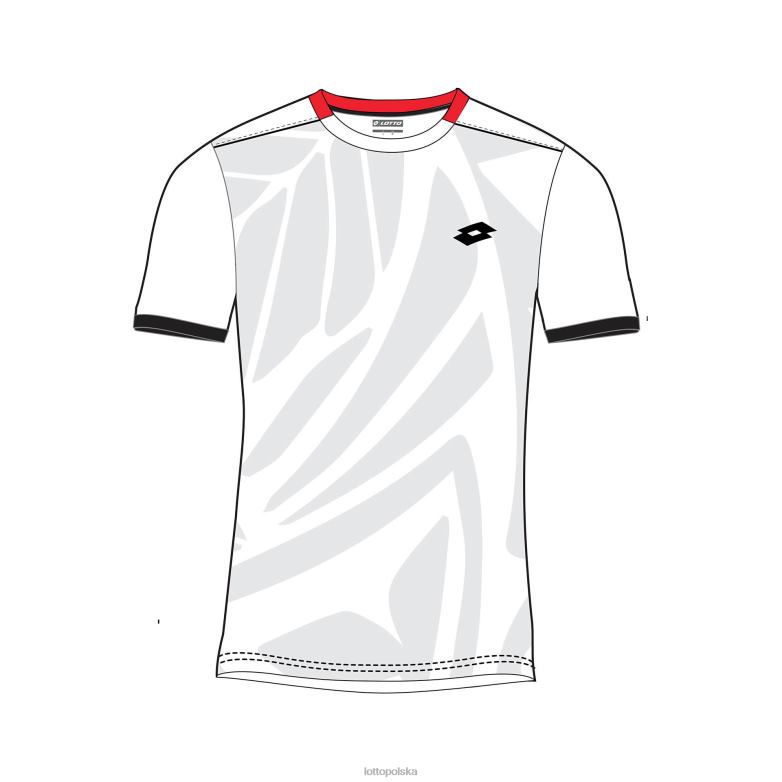 Lotto Polska - Lotto dzieci jasny biały/lodowaty szary pierwsza dziesiątka b iii tee prt2 pl strój R4DBZ1180