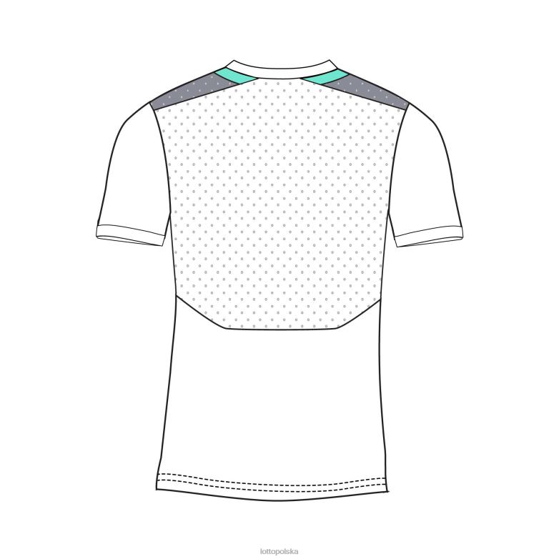 Lotto Polska - Lotto dzieci jasny biały/zielony 929c górna koszulka b iv 1 strój R4DBZ1158