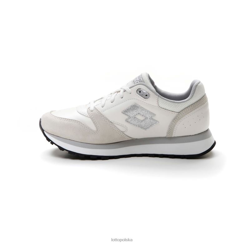 Lotto Polska - Lotto kobieta biały/srebrny metal 2 klin trenerski iii w buty R4DBZ741